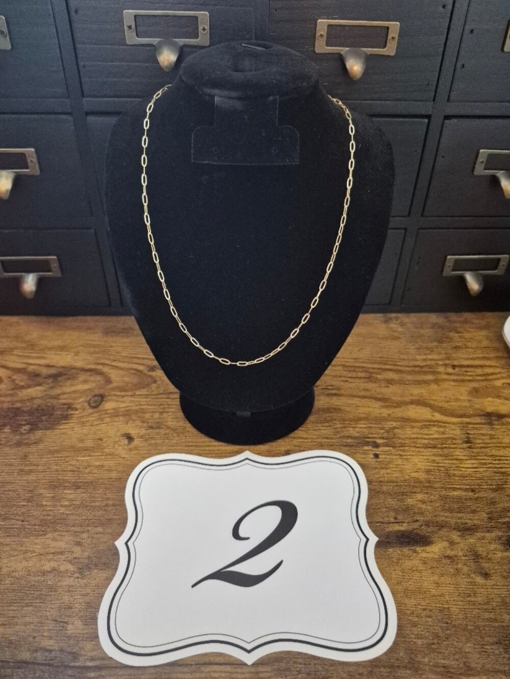 Hale Finery | Hand Cut + Linked Gold Plated Necklace | Thin Paperclip